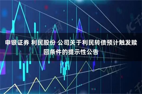 申银证券 利民股份 公司关于利民转债预计触发赎回条件的提示性公告